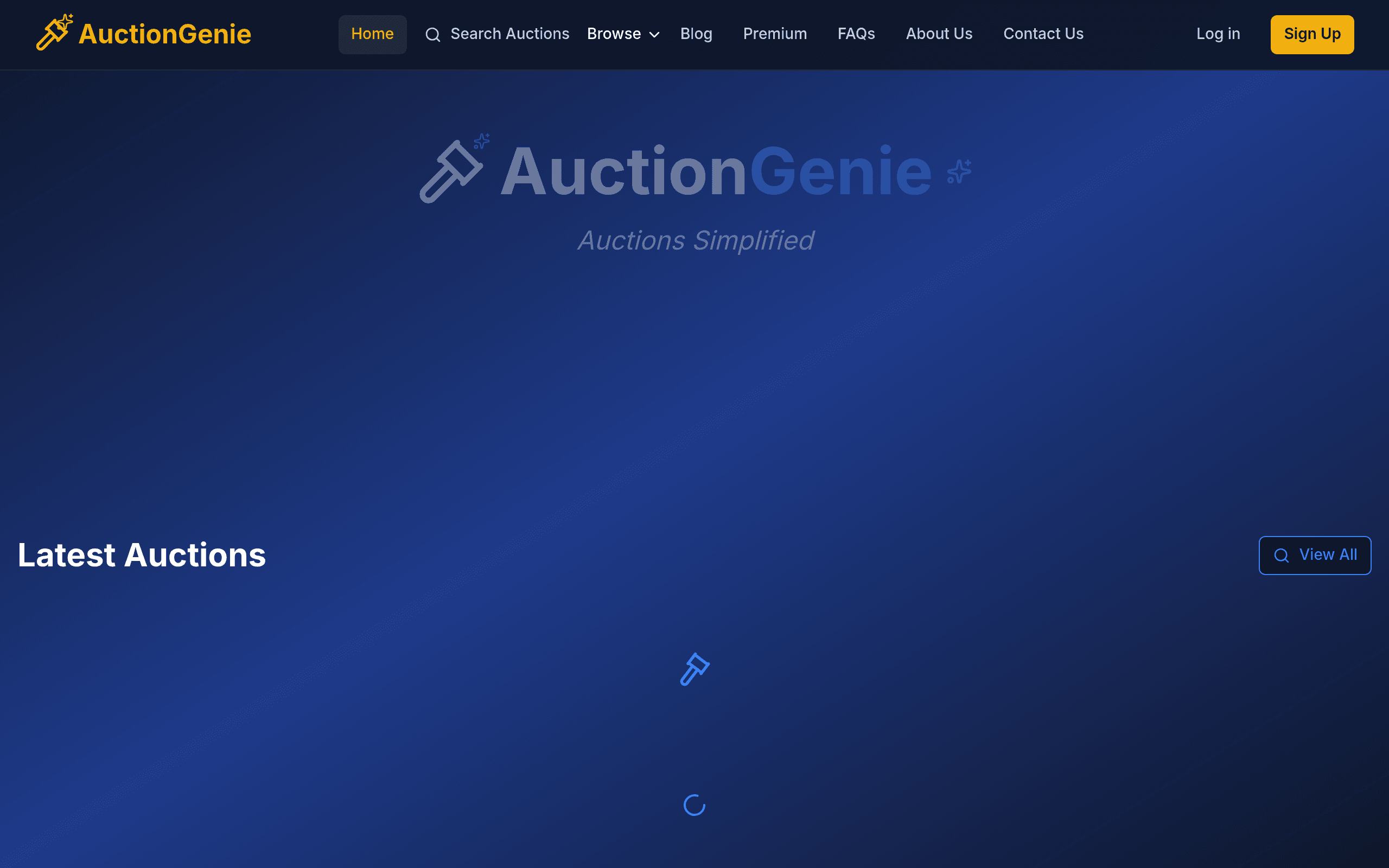 Auction Genie website preview